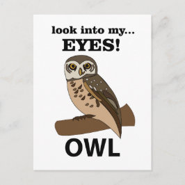 Uil kijk in mijn ogen uil briefkaart