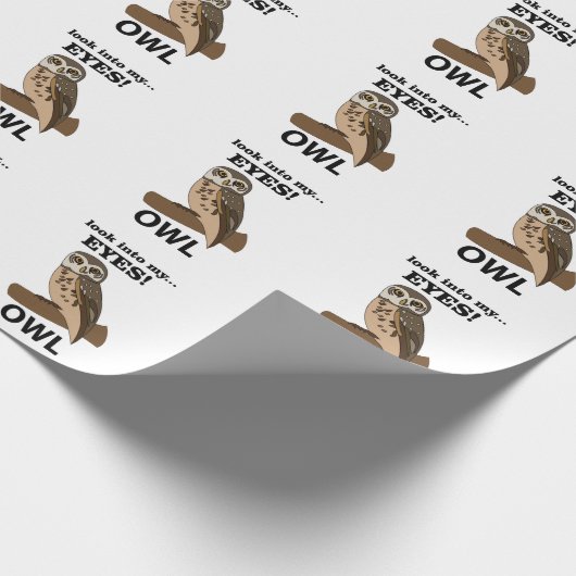 Uil kijk in mijn ogen uil cadeaupapier (Hoek)