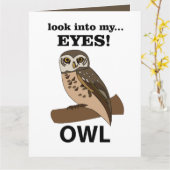 Uil kijk in mijn ogen uil kaart (Gele Bloem)