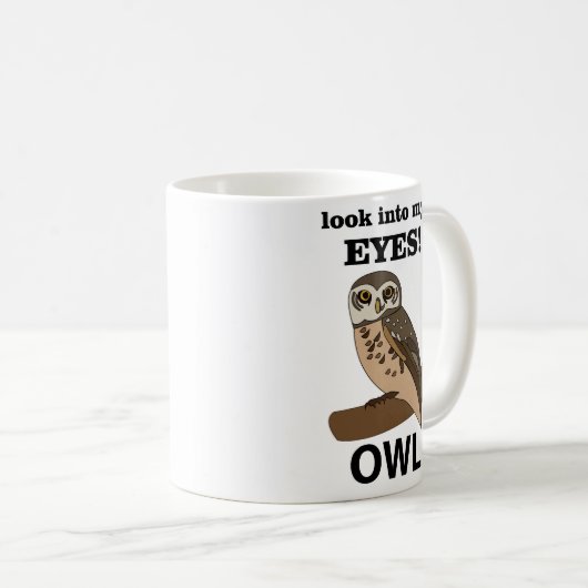 Uil kijk in mijn ogen uil koffiemok (Voorkant rechts)