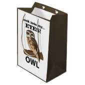 Uil kijk in mijn ogen uil medium cadeauzakje (Achterkant Gekanteld)