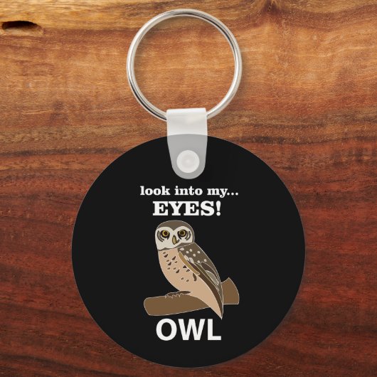 Uil kijk in mijn ogen uil sleutelhanger (Achterkant)