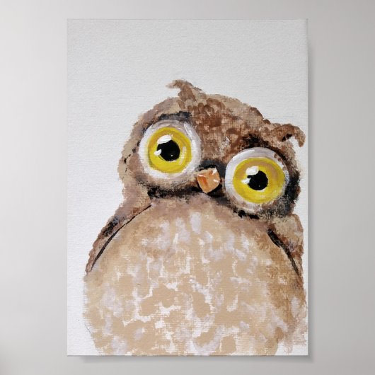 Uil kinderkamer muurdecoratie poster (Voorkant)