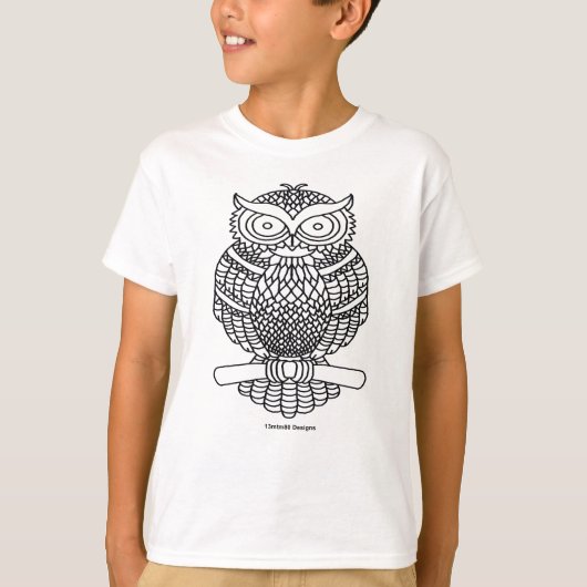 Uil (klassiek) - Jongens Basic T-Shirt (Voorkant)