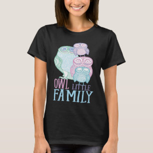Uil kleine familie Vogel Humor Graphic T-shirt