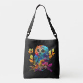 UIL KLEURRIJK ABSTRACT  CROSSBODY TAS (Achterkant)