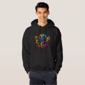UIL KLEURRIJK ABSTRACT HOODIE (Voorkant volledig)