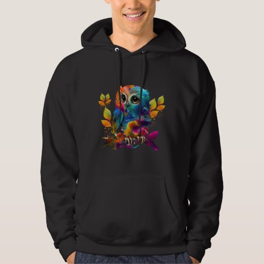 UIL KLEURRIJK ABSTRACT HOODIE (Voorkant)