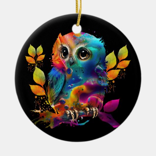 UIL KLEURRIJK ABSTRACT KERAMISCH ORNAMENT (Voorkant)