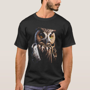 Uil Kleurrijke Bird Art Uil Graphic Dierenuilen Ui T-shirt