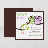 Uil Koppel Trouw Datum Bewaren Save The Date (Voorkant / Achterkant)