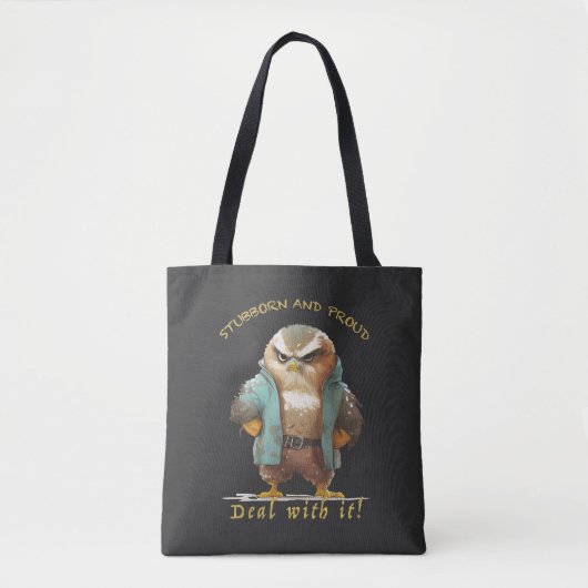 Uil Koppig Deal Met Het Schattig Schattig Grappig Tote Bag (Voorkant)