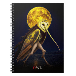Uil korte cape gothic Surreal Notitieboek