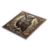 Uil - Kunst en ambachten Keramische Tegel Tegeltje (Zijkant)