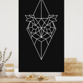 Uil kunst geometrisch ontwerp dier modern abstract poster (Keuken)