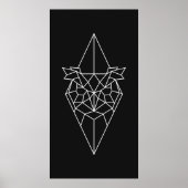 Uil kunst geometrisch ontwerp dier modern abstract poster (Voorkant)