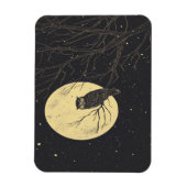  uil kunst onder een maanverlichte hemel magneet (Verticaal)