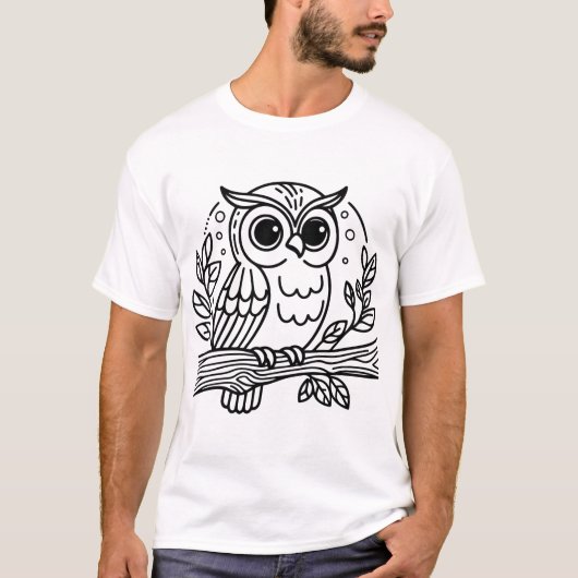 Uil kunst t-shirt (Voorkant)