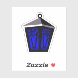 Uil Lantaarn Sticker - Donkerblauw