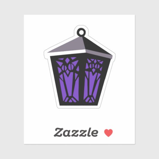 Uil Lantaarn Sticker - Paars (Vel)