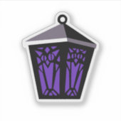 Uil Lantaarn Sticker - Paars (Voorkant)