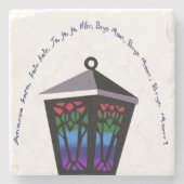 Uil Lantaarn Stone Onderzetter (Voorkant)