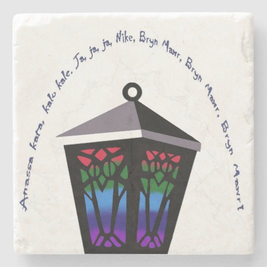 Uil Lantaarn Stone Onderzetter (Voorkant)