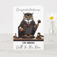 Uil Lawyer oproep aan de bar felicitatiekaarten