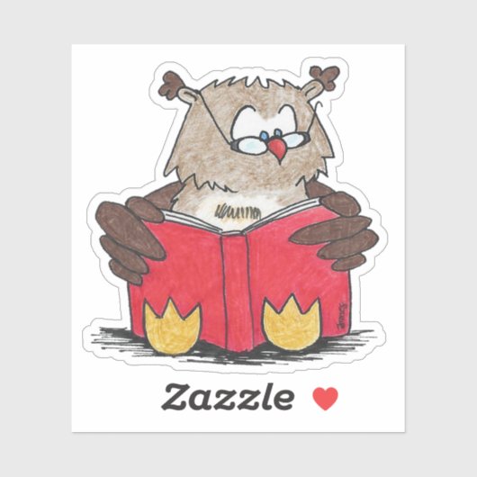 Uil leest sticker (Vel)
