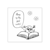 Uil leraar aangepaste houtkunst stempel (Afrduk)