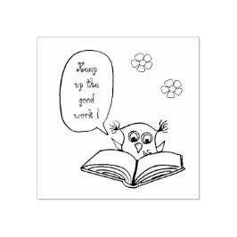 Uil leraar aangepaste houtkunst stempel