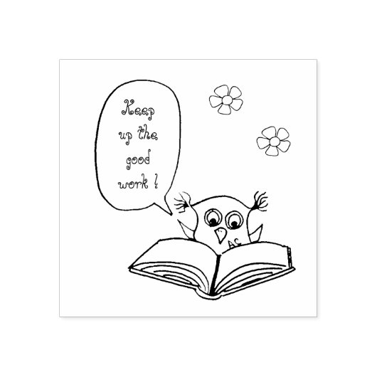 Uil leraar aangepaste houtkunst stempel (Afrduk)