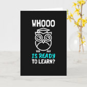 Uil leraar die klaar is om te leren - Terug naar s Kaart (Gele Bloem)