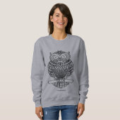 Uil (levendig) - Dames sweatshirt (Voorkant volledig)