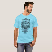 Uil (levendig) - Heren Basic T-Shirt (Voorkant volledig)