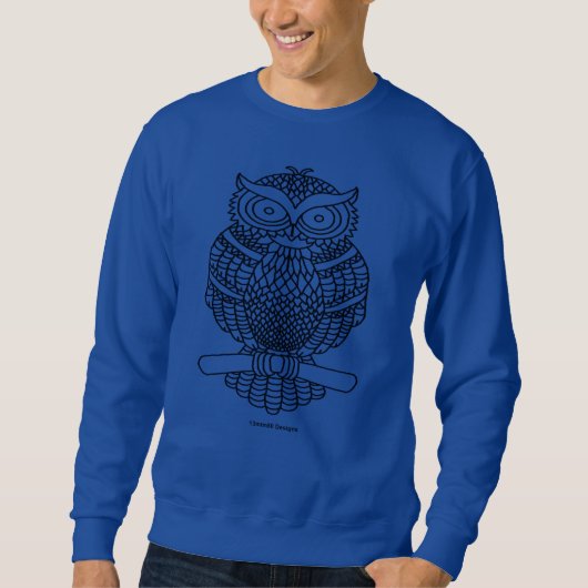 Uil (levendig) - Heren sweatshirt (Voorkant)