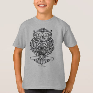 Uil (levendig) - Jongens Basic T-Shirt
