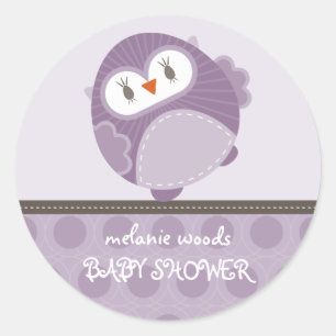 UIL LIEFDE :: dansende uil 1 Ronde Sticker