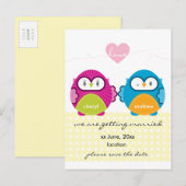 UIL LIEFDE :: helder meisje + jongen Aankondigingskaart (Voorkant / Achterkant)