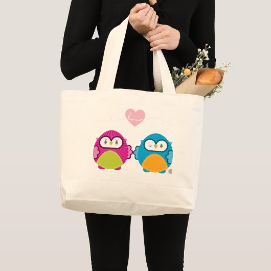 UIL LIEFDE :: helder meisje + jongen Grote Tote Bag (Voorkant (product))
