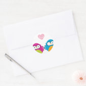 UIL LIEFDE :: helder meisje + jongen Ronde Sticker (Envelop)