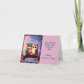 Uil Liefde Is Zoet Valentijnsdag Feestdagen Kaart (Voorkant)