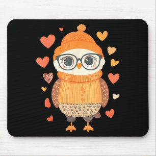 Uil Liefhebber Hart Meisjes Valentijnsdag Vrouwen Muismat