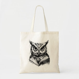 Uil Line Art Canvas tas