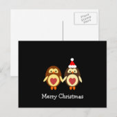 Uil Love Vrolijk Kerstfeest Feestdagenkaart (Voorkant / Achterkant)