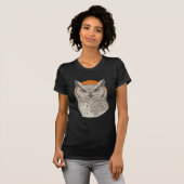 Uil Maan Grafische Dames T-Shirt (Voorkant volledig)
