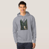 Uil Maanverlichte Bos Fauna Hoodie (Voorkant volledig)