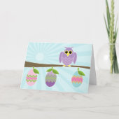 Uil Manieren Denken aan U op Pasen Leuk en Schatti Feestdagen Kaart (Voorkant)