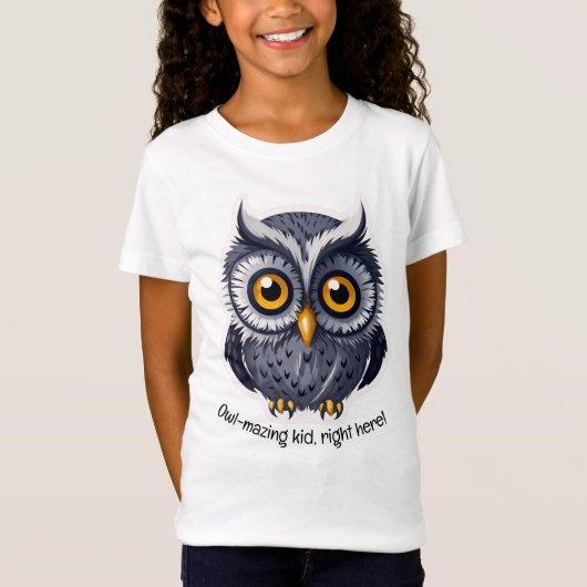 Uil-mazing kind, hier! v2| Meisjes T-shirt (Voorkant)