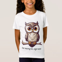 Uil-mazing kind, hier! v5 | T-shirt voor meisjes